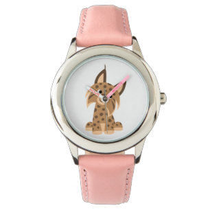 Relógio De Pulso Bonito Cartoon Prankish Lynx Watch