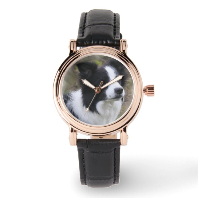 Relógio De Pulso Border Collie Art (Frente)