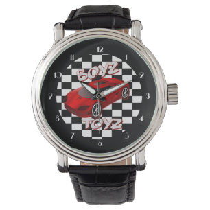 Relógio De Pulso Boys Toys Red Sports Car Watch