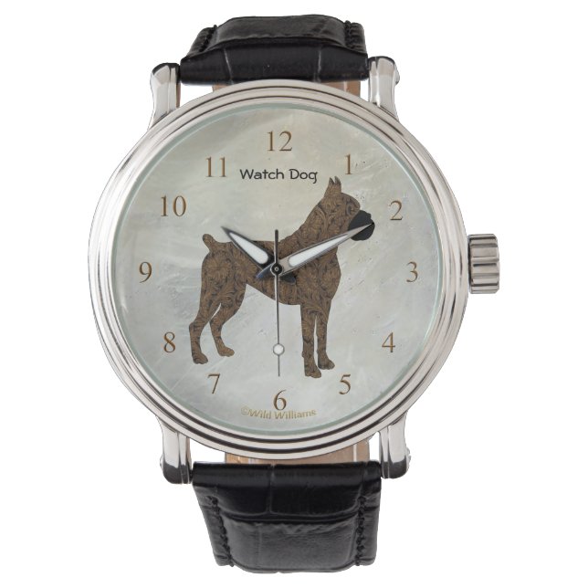 Relógio De Pulso Brindle Boxer Watch Dog (Frente)