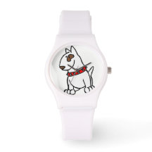 British Bull Terrier Cartoon Watch