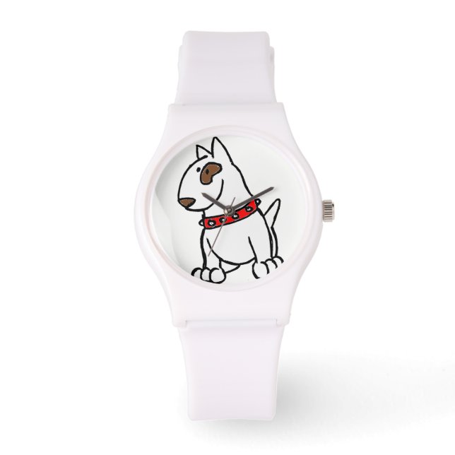 Relógio De Pulso British Bull Terrier Cartoon Watch (Frente)