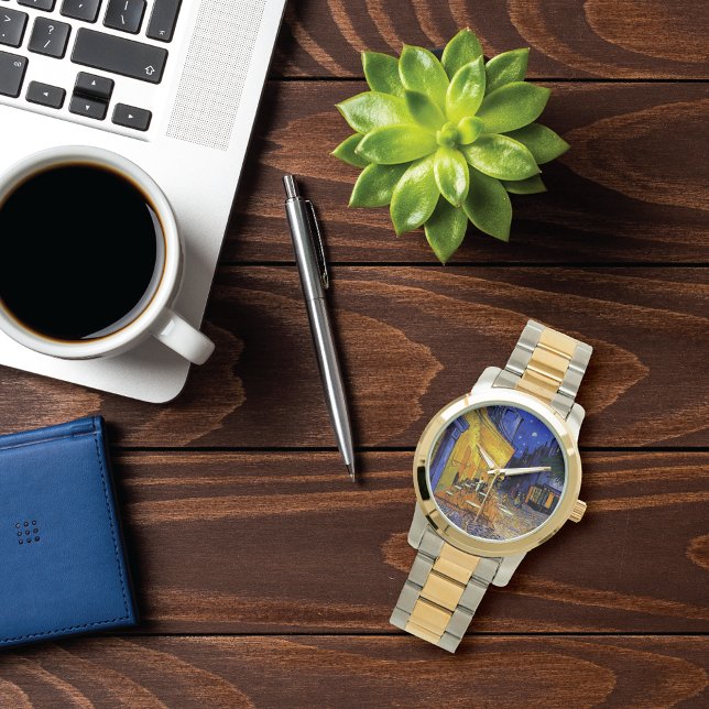 Relógio De Pulso Cafe Terrace na Noite Vincent van Gogh (Criador carregado)