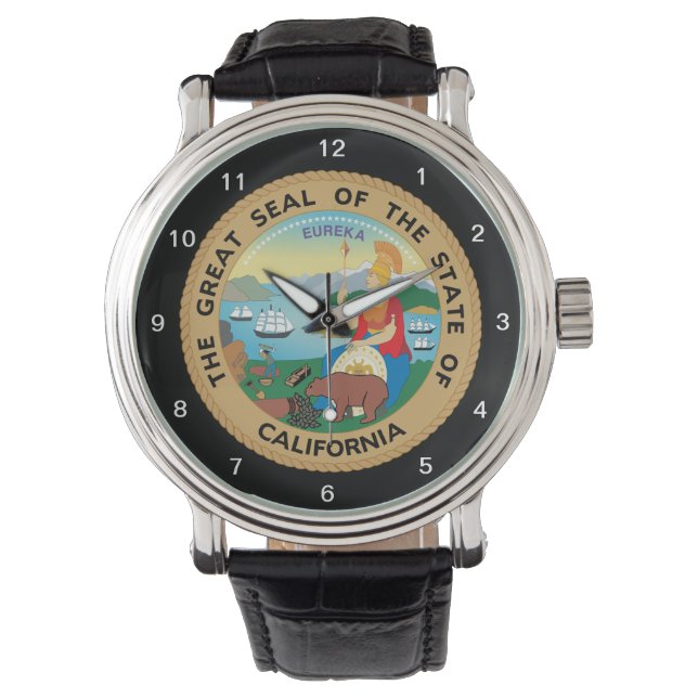 Relógio De Pulso California Seal Custom Wristwatch (Frente)