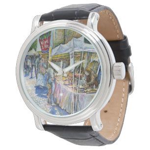 Relógio De Pulso Canto de Fazenda de Porco Voador e Vinho um Pouco.