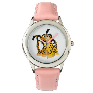 Relógio De Pulso Cartoon Bonito Jaguars Apaixonado Assistindo