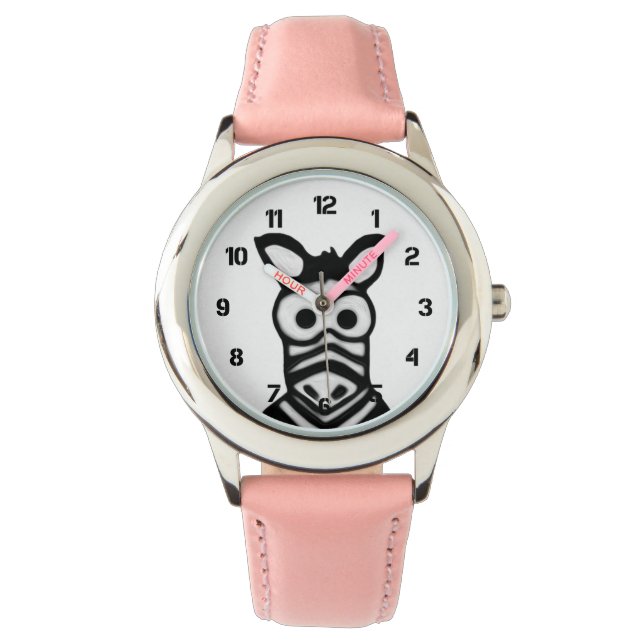Relógio De Pulso Cartoon Zebra (Frente)