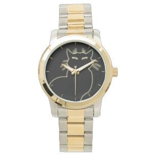 Relógio De Pulso Cat Watch Black Cat Wrist Assiste Cat Alojante Jew