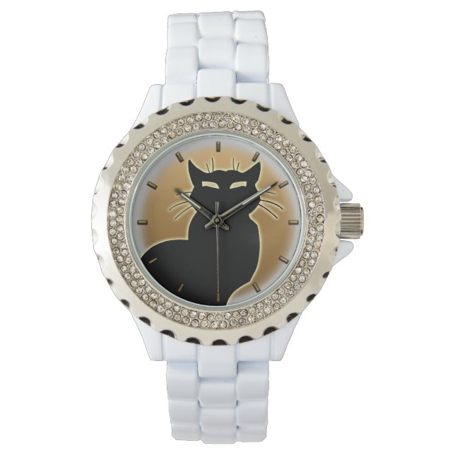 Relógio De Pulso Cat Watch Black Cat Wrist Assiste Cat Alojante Jew (Frente)