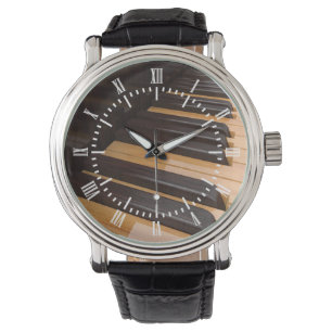 Relógio De Pulso Chaves de madeira do piano