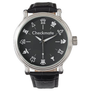 Relógio De Pulso Checkmate Chess Watch - em preto