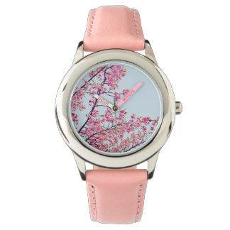 Relógio De Pulso Cherry Blossomo Pink Watch