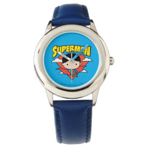 Relógio De Pulso Chibi Superman Bolinhas Shield e Nome
