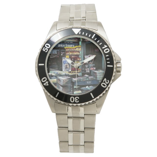 Relógio De Pulso Chrysocolia Morning, Union Square, NYC (Frente)