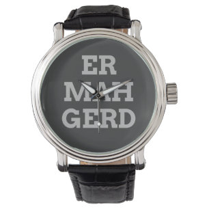 Relógio De Pulso Cinza Ermahgerd Watch