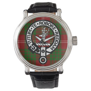 Relógio De Pulso Clan Crawford Crest Crachá e Tartan Watch