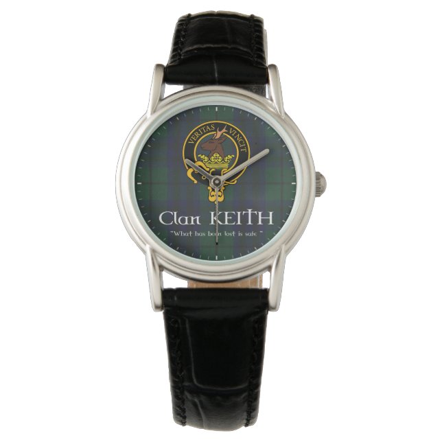 Relógio De Pulso Clan Keith "perdido" crest & tartan watch (Frente)