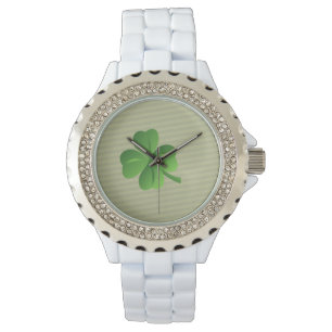 Relógio De Pulso Classy Trendy Irish Lucky Shamrock
