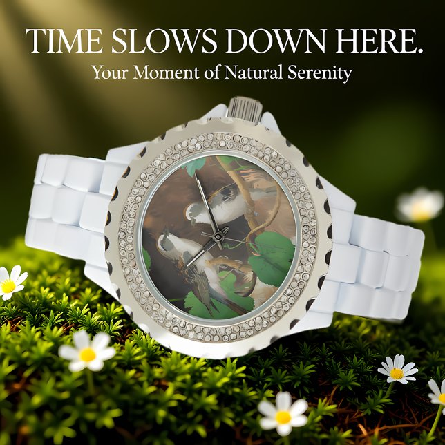 Relógio De Pulso Colorida Sparrows (Criador carregado)