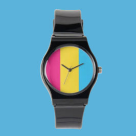 Relógio de Pulso com Pulseira de Silicone Orgulho 