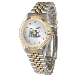 Relógio De Pulso Conjunto de Tambores Números Pretos