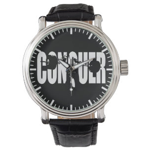 Relógio De Pulso CONQUER - Elevação de Peso da Olimpiadas - Motivaç
