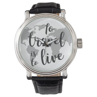 Relógio De Pulso Couro Preto Personalizado