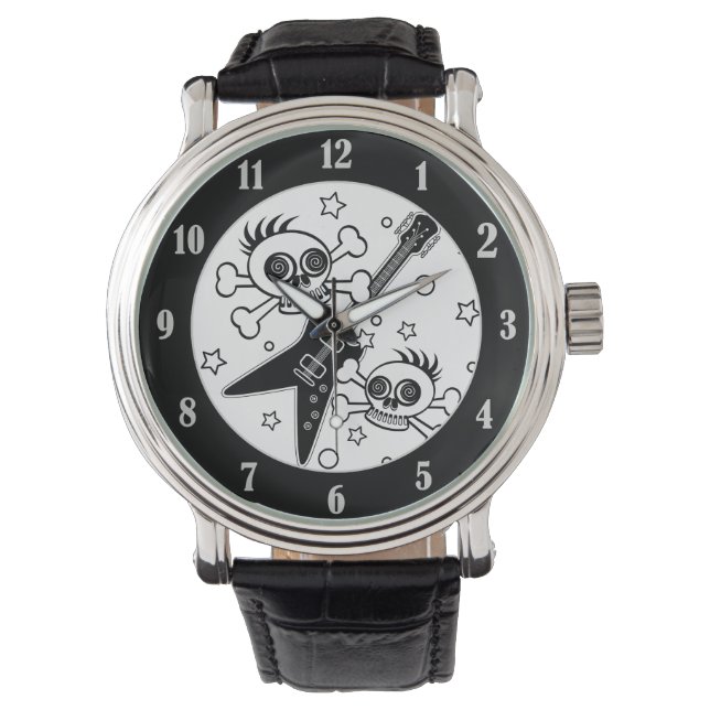 Relógio De Pulso Crânios de metal pesado (Frente)