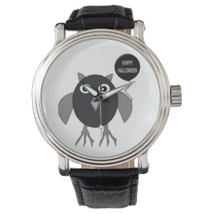 Relógio De Pulso Creepy Halloween Party Owl Watch