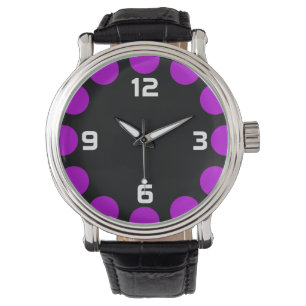 Relógio De Pulso Crescente Cor - Roxo a Preto