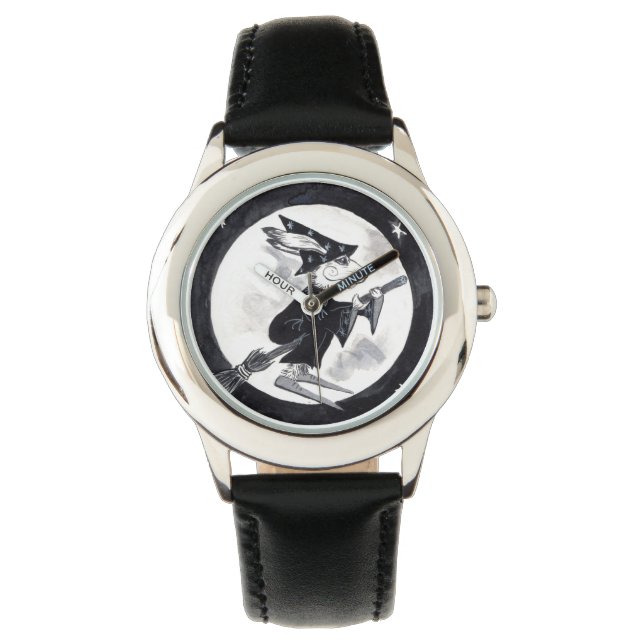 Relógio De Pulso Cuidado, Ursula, a bruxa-lebre branca! (Frente)