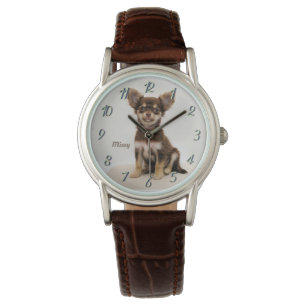 Relógio De Pulso Custom Chihuahua Watch (adicione um nome) 326 By Z