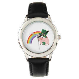 Relógio De Pulso Cute Leprechaun Pig