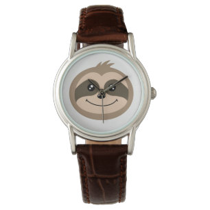 Relógio De Pulso Cute Sloth Face Watch