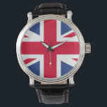 relógio de pulso da bandeira britânica<br><div class="desc">adicionar texto ou carregar a sua própria imagem</div>