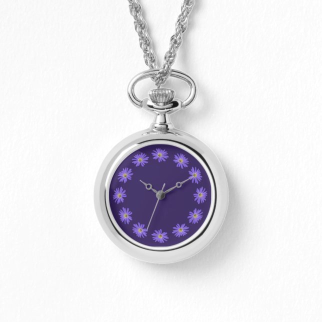 Relógio De Pulso Daisy Watch Purple Daisy Wrist Assista Personaliza (Frente)