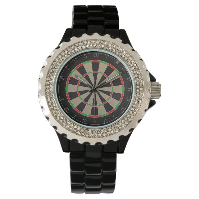 Relógio De Pulso Dart Board Darts Bullseye (Frente)