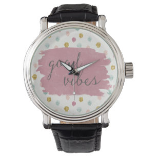 Relógio De Pulso Deco Suave IV   Boas vibrações