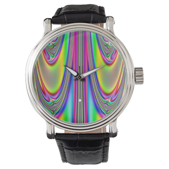 Relógio De Pulso Derreter o Rainbow Fractal Watch (Frente)