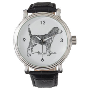 Relógio De Pulso Desenho De Cão Elegante De Beagle Cute