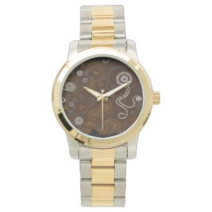 Relógio De Pulso Deserto aborto aborto australiano aborígene - arte