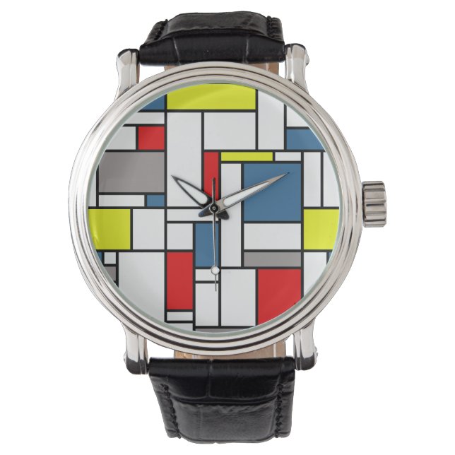Relógio De Pulso Design mondrian (Frente)