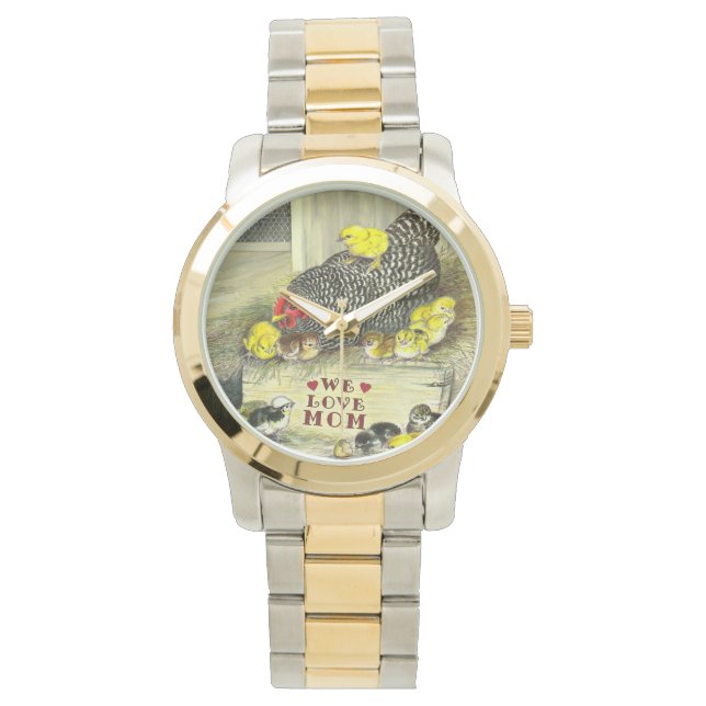 Relógio De Pulso Dia de as mães: Nós Amamos A Mãe! (Frente)