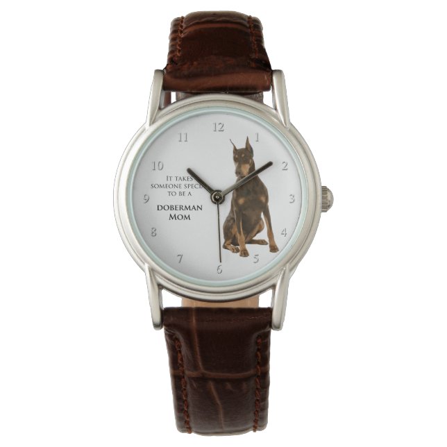 Relógio De Pulso Doberman Mãe Watch (Frente)