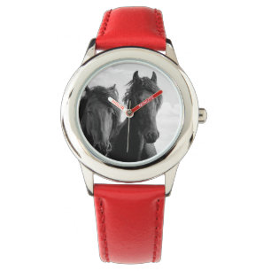 Relógio De Pulso Dois garanhões frisesianos.