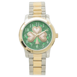 Relógio De Pulso Dourada Shamrock Watch