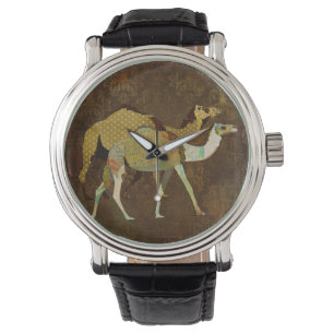 Relógio De Pulso Dreamy Camels Damask Watch