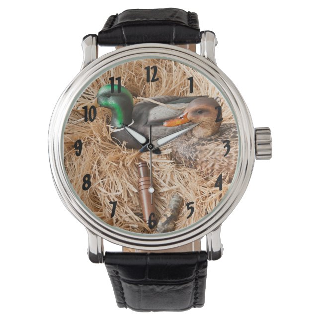 Relógio De Pulso Duck Call Mallard Drake Hunters Quac Watch (Frente)