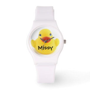 Relógio De Pulso Ducky de borracha amarelo