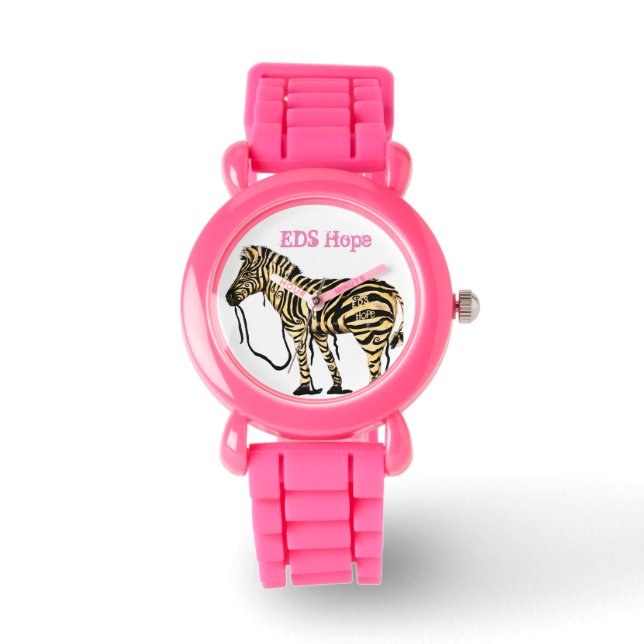 Relógio De Pulso EDS Hope Pink Girls Zebra Watch (Frente)